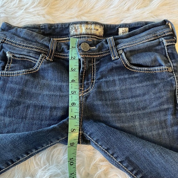 BKE Jeans Womens Size 27 30x27 Blue Dark Wash Addison Crop Denim Bootcut Y2K - Picture 9 of 11